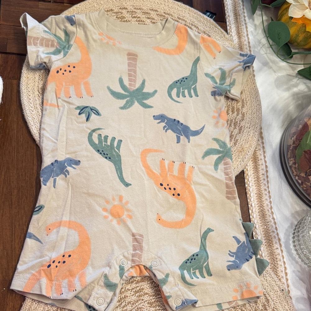 Dinosaur Print Baby Romper. Used - like new condition.